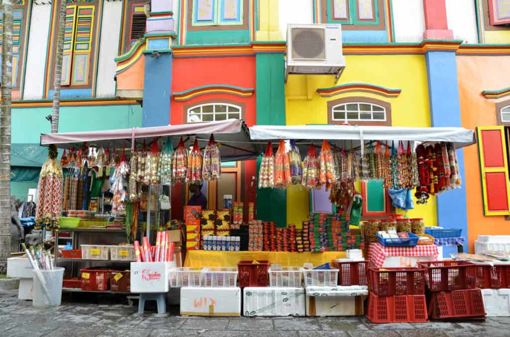 Flower stall in Little India Singapore