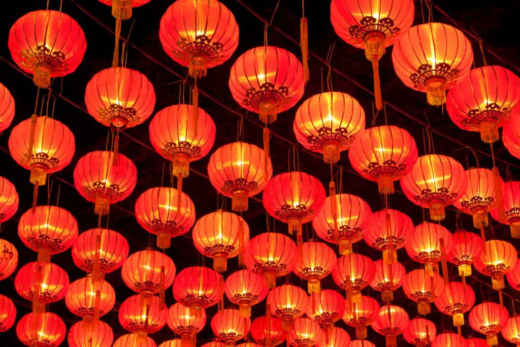 Chinese lanterns at Mid Autumn Festival in Singapore.