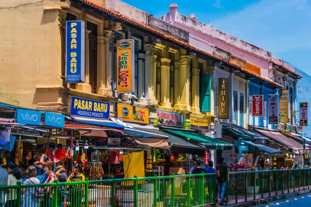 Buffalo Rd in Little India district in Singapore