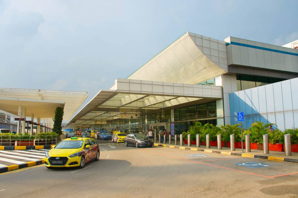 Taxis at Changi Airport Singapore.