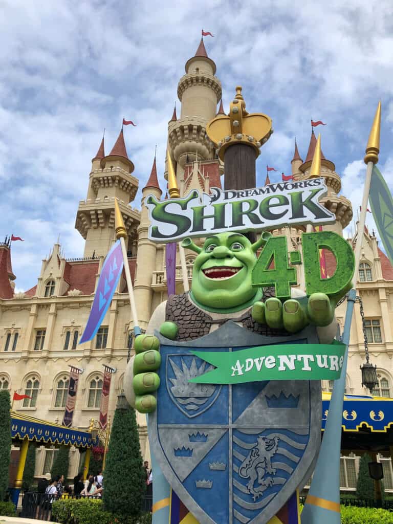Shrek's castle at Universal Studios Singapore.