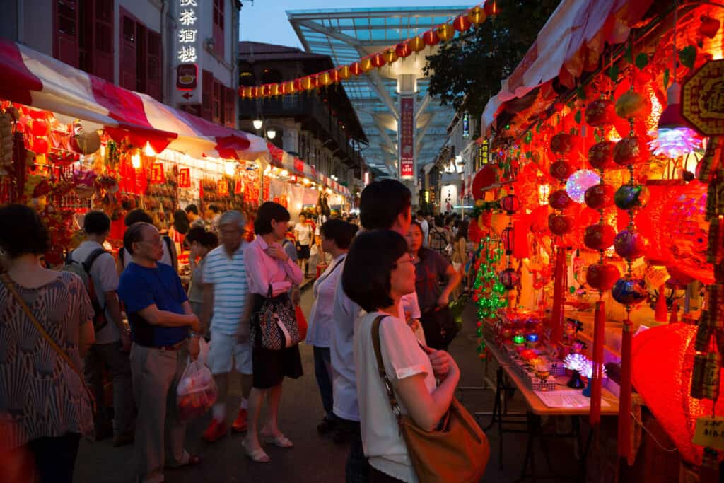 Chinatown Singapore Chinese New Year market.