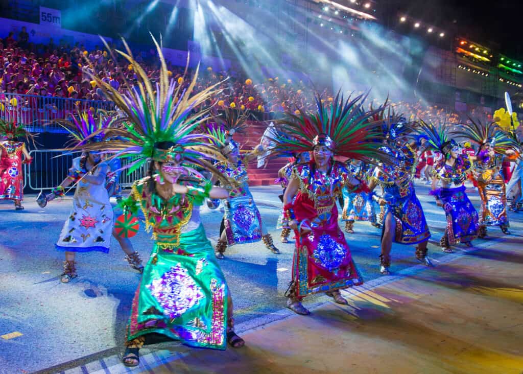 Participants in the Chingay parade in Singapore.