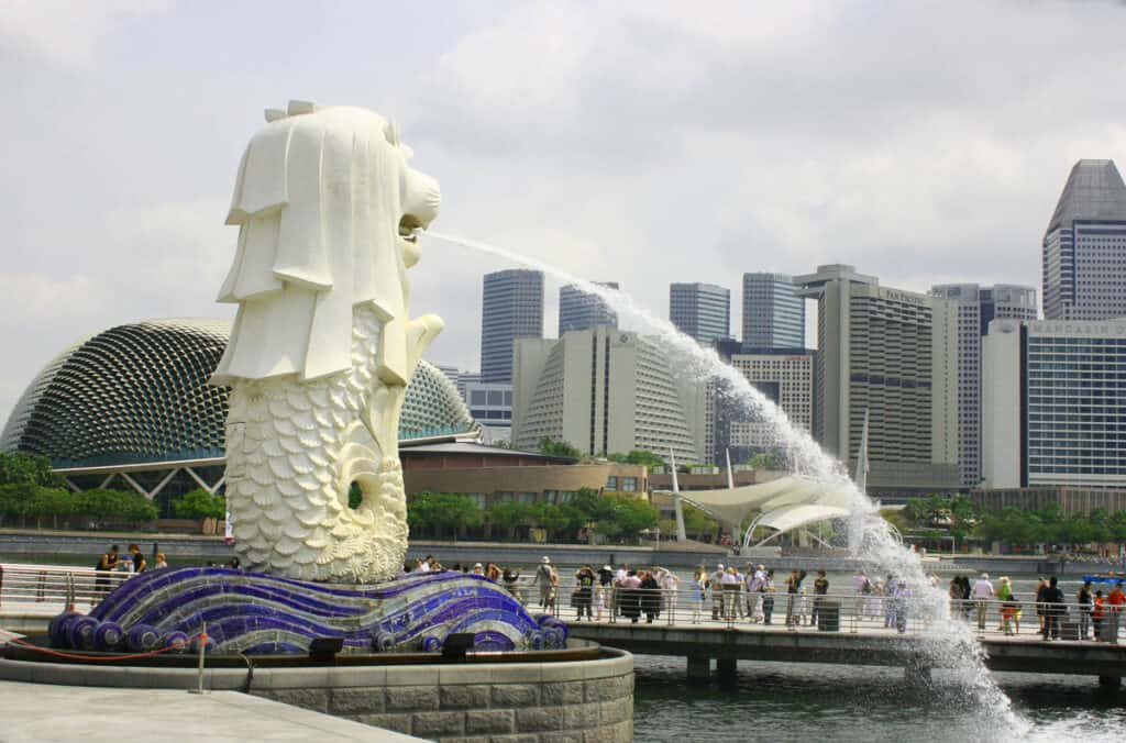 Merlion Park in Singapore.