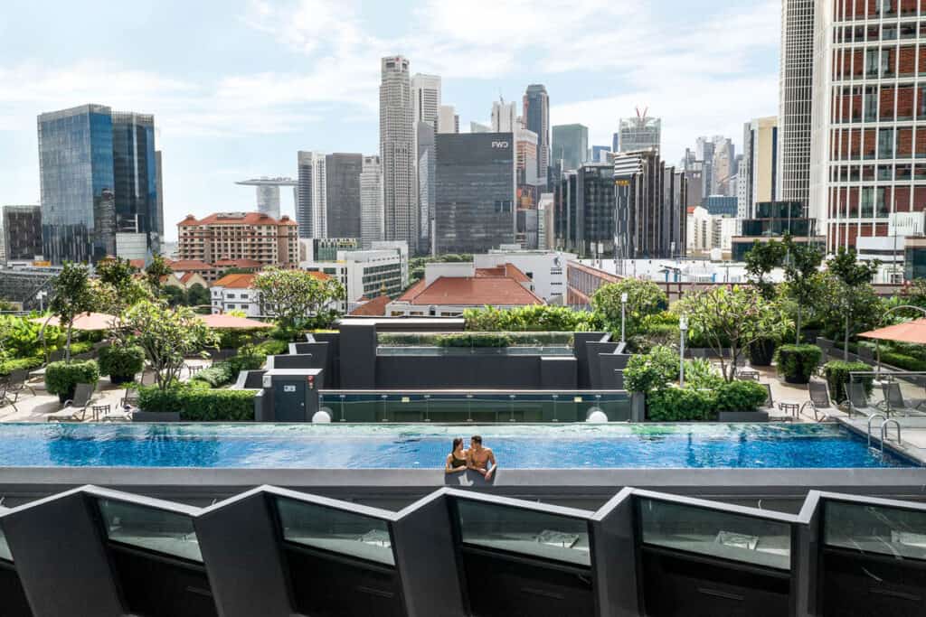Holiday Inn Express Singapore Rooftop pool.