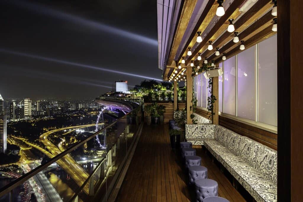 Lavo Singapore terrace with a view. 