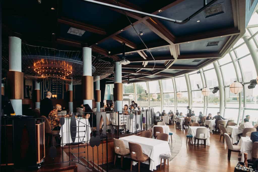 Monti Restaurant Singapore interior.