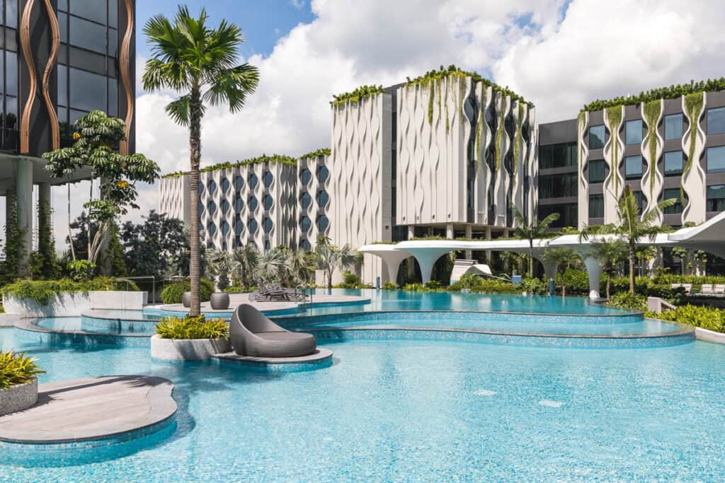 Village Hotel Sentosa pool deck.