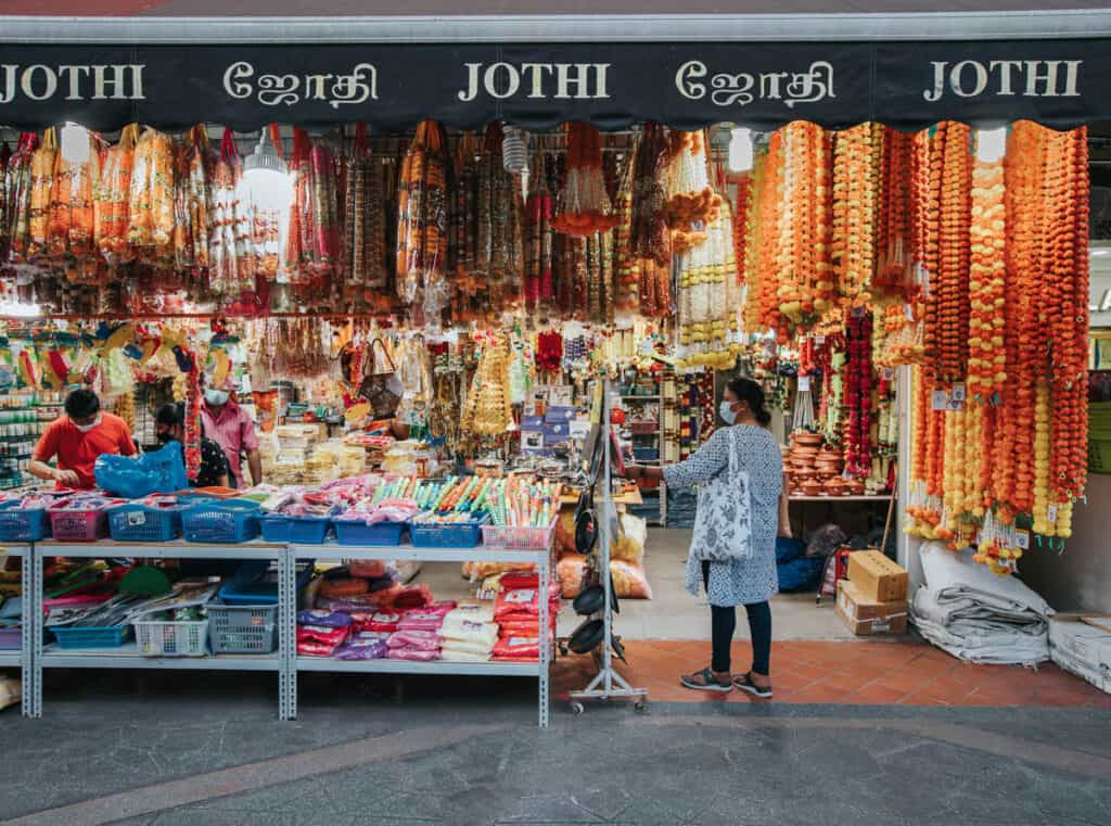 Flower shop Little India Singapore.