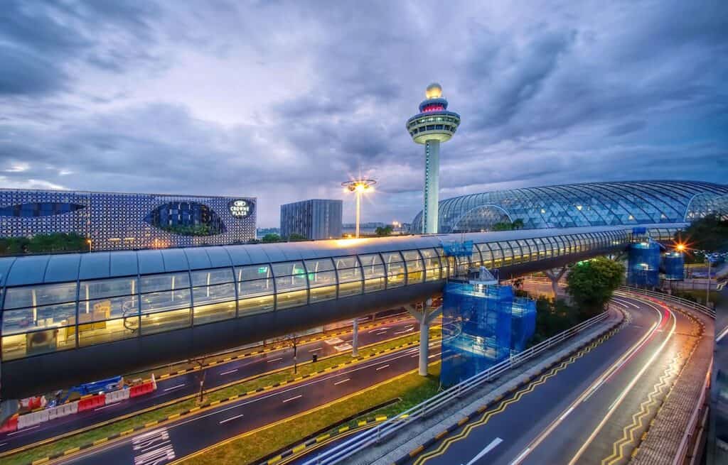 Changi Airport with Crowne Plaza Changi Airport exterior.