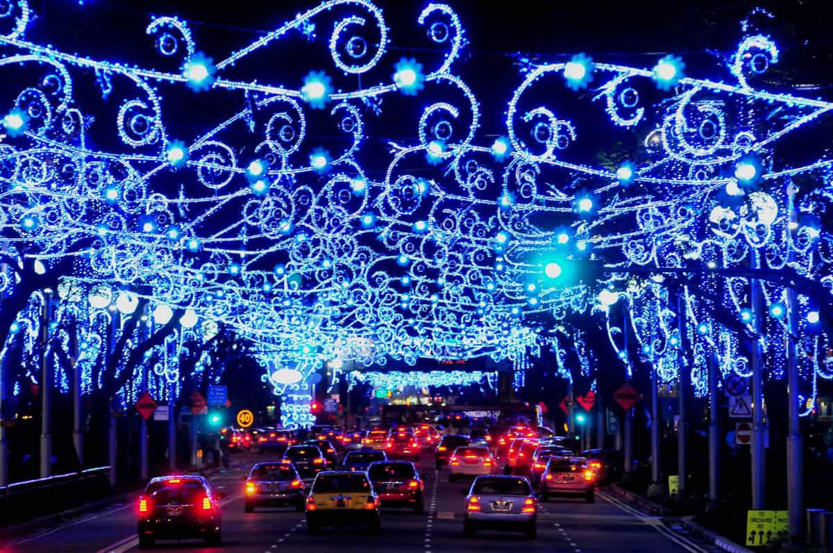 Orchard Road Christmas lights.