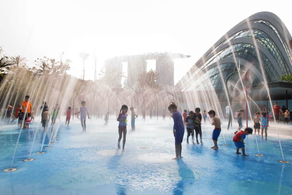 Waterplay at Gardens by the Bay Singapore.