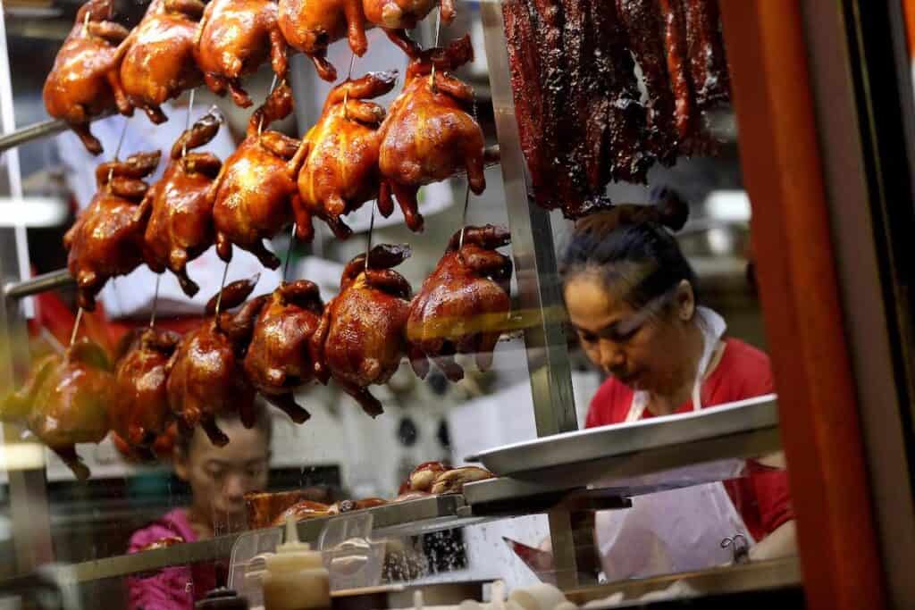 Hawker Chan chicken stall. 