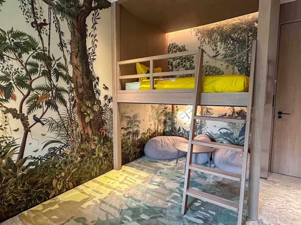 Family room with bunk beds at Mandai Rainforest Resort by Banyan Tree.