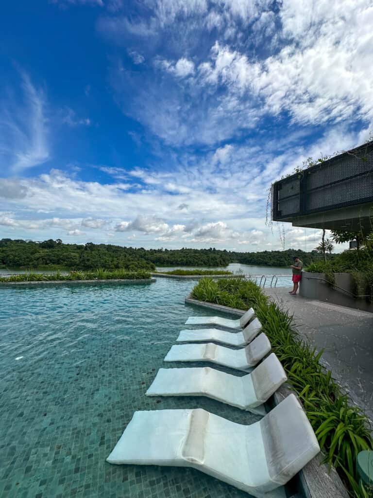 Swimming pool at Mandai Rainforest Resort by Banyan Tree.