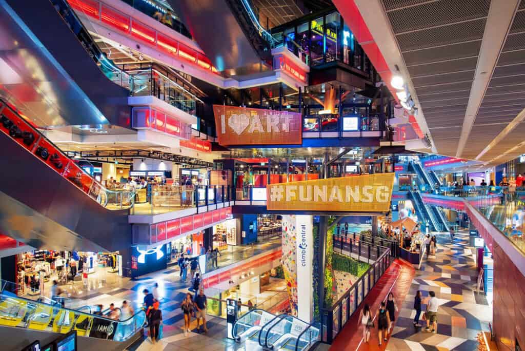 Funan IT mall in Singapore.