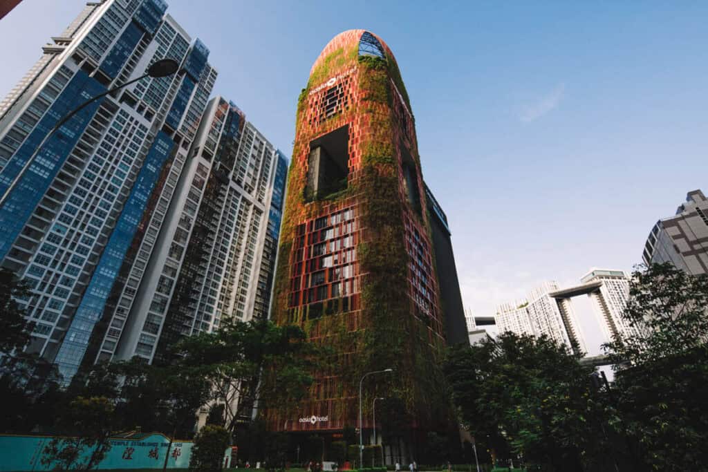 Oasia Downtown building exterior.