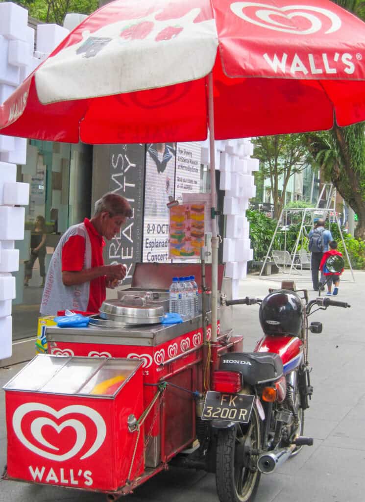 Ice cream sandwich cart on Orchard Road, Singapore.