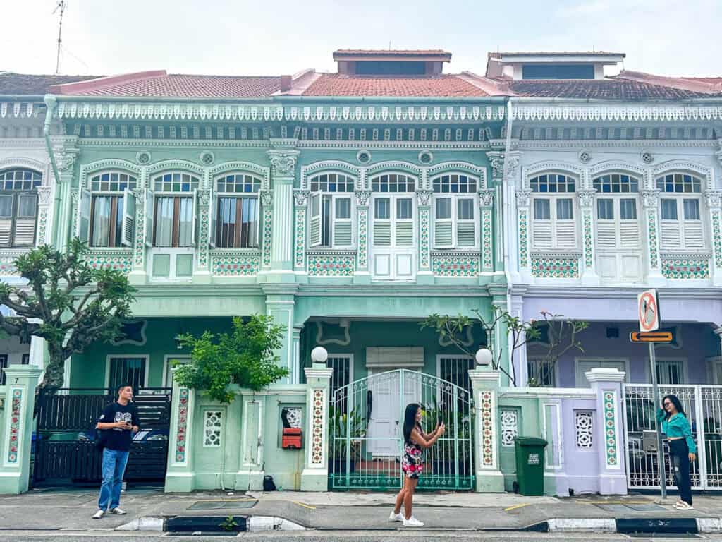 Peranakan shophouses in Joo Chiat Singapore.