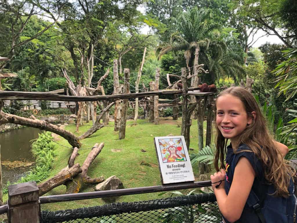 Girl at Singapore Zoo.