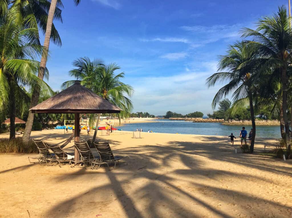 Beach on Sentosa, Singapore.