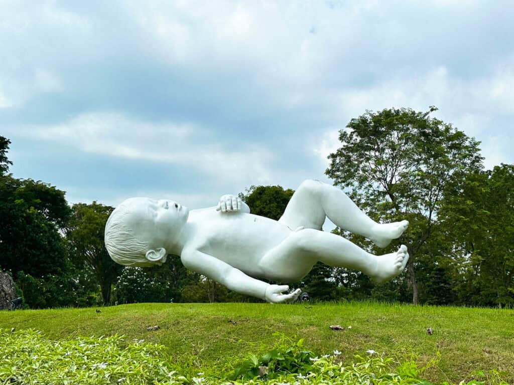 Large baby statue at Gardens by the Bay Singapore.