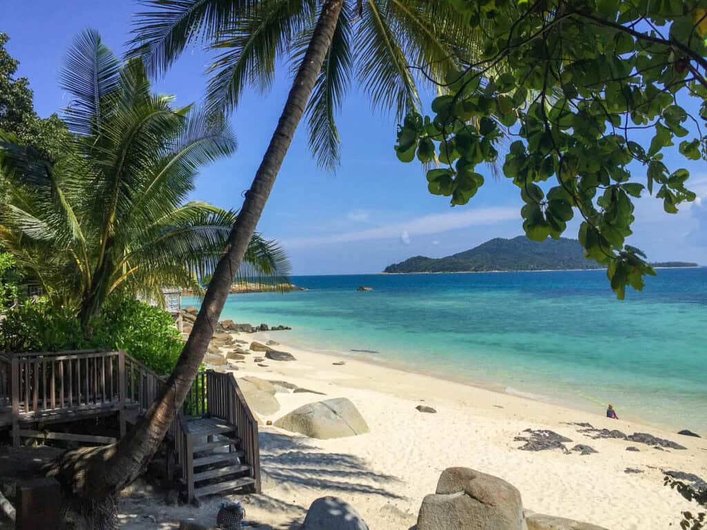 Tropical beach at Batu Batu Malaysia.
