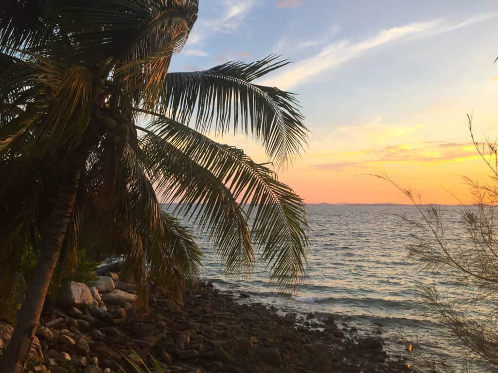 Sunset on a Malaysian island. 